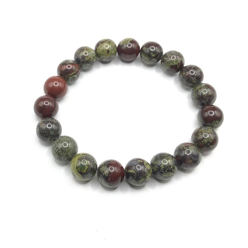 Bloodstone Armbånd Natursten Perler Armbånd 4mm 6mm 8mm 10mm 12mm 8''