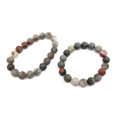 African Bloodstone Matte Bracelet 4mm 6mm 8mm 10mm 12mm 8''