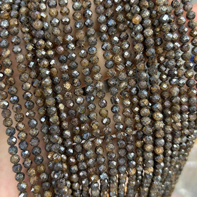 Bronzite Nice Faceted Beads 2mm 3mm 4mm15''