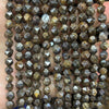 Perles à facettes en pépites de bronzite 6 mm, 8 mm, 10 mm, 15 pouces