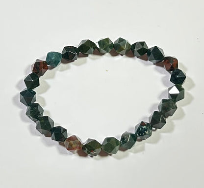 Bloodstone Armbånd Natursten Perler Armbånd 4mm 6mm 8mm 10mm 12mm 8''