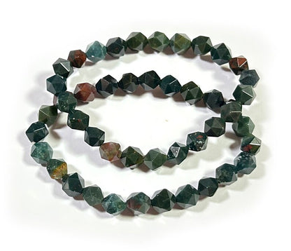 Bloodstone Armbånd Natursten Perler Armbånd 4mm 6mm 8mm 10mm 12mm 8''