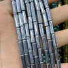 Silver Hematite Tube Beads 4x13mm 15''