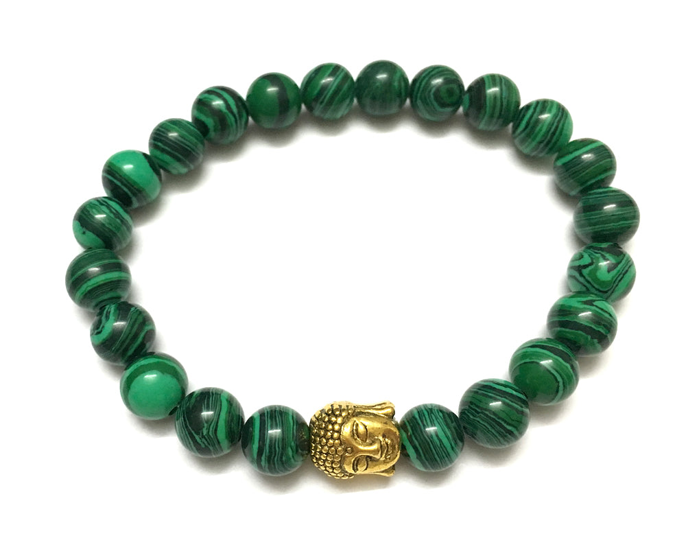 Stone Beads Bracelet 8mm 7''