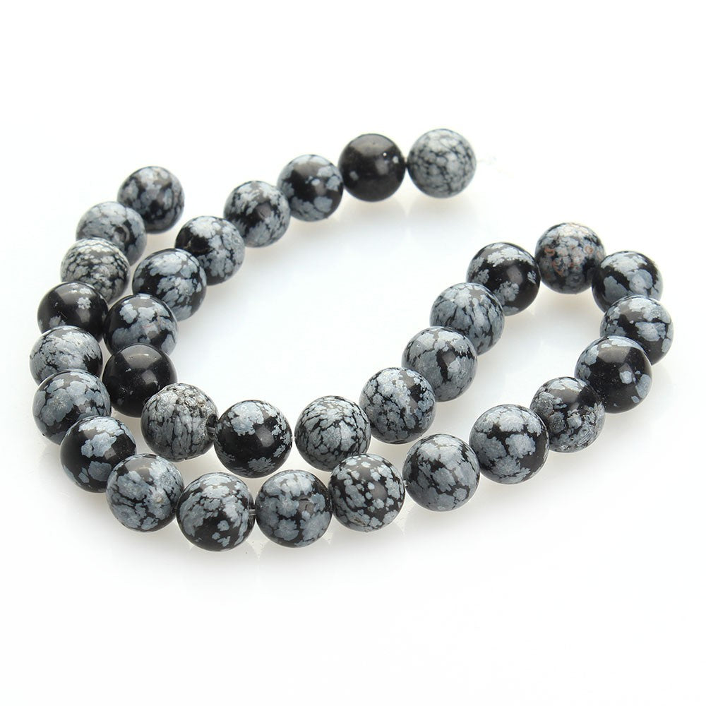Snowflake Obsidian Beads 4mm 6mm 8mm 10mm 12mm 15''