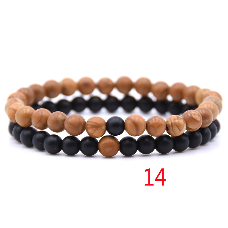 Matte Onyx Bracelets 2pcs 6mm 7.5''