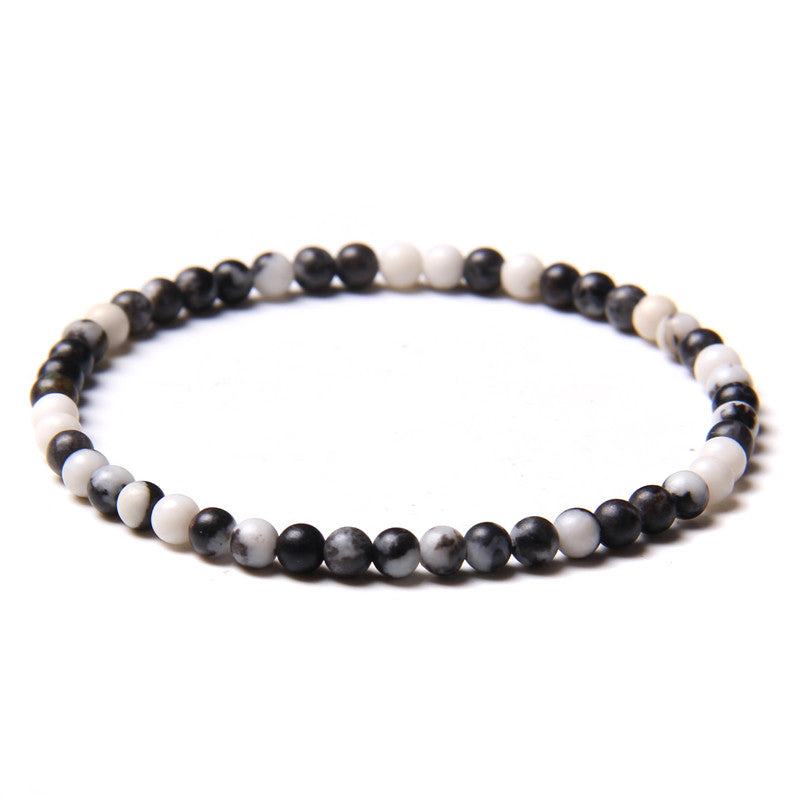 Naturstensarmbånd, 4 mm Sodalite, Jaspisarmbånd 8''