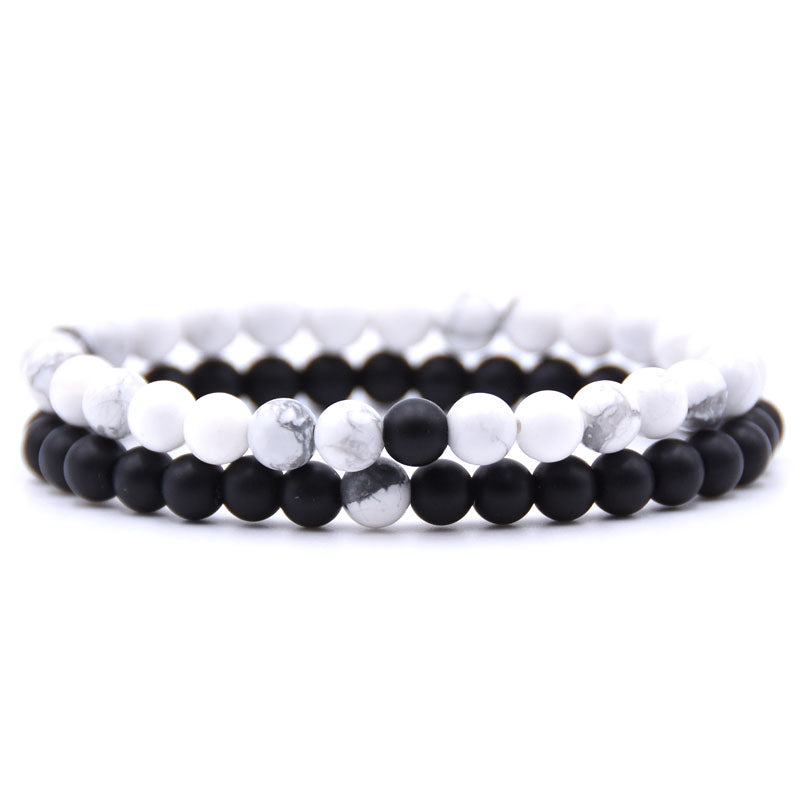 Matte Onyx Bracelets 2pcs 6mm 7.5''
