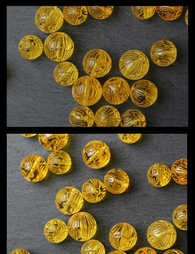 Amber Carved Beads Natural Amber Beads 8mm 10mm 1pc