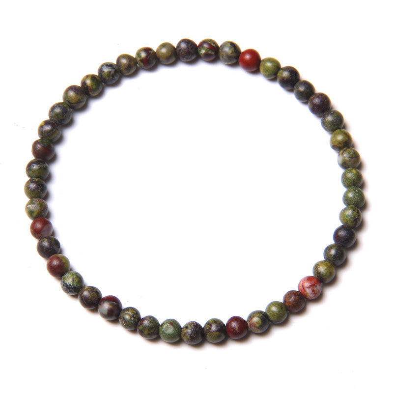 Naturstensarmbånd, 4 mm Sodalite, Jaspisarmbånd 8''