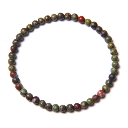 Naturstensarmbånd, 4 mm Sodalite, Jaspisarmbånd 8''