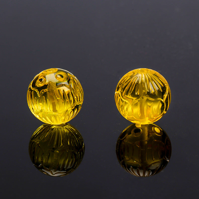Amber Carved Beads Natural Amber Beads 8mm 10mm 1pc