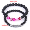 Matte Onyx Bracelet 2pcs 8''