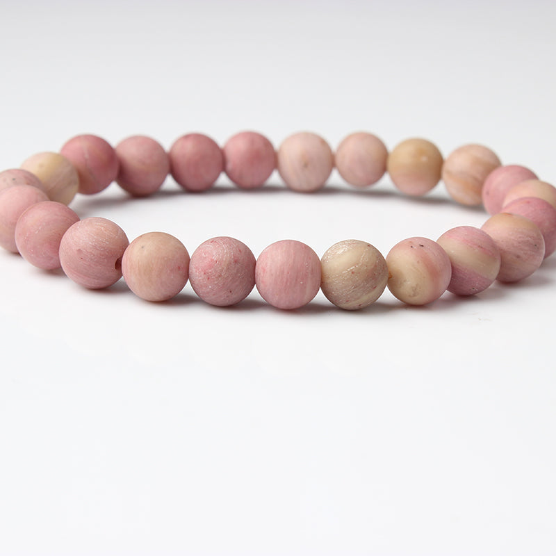 Natural Gemstone Beads Bracelet Matte Stone Bracelet 8mm 8''