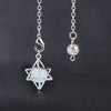 Merkaba Pendulum Stone Pendulums Chains Reiki Quartz Pendant Chains 7''