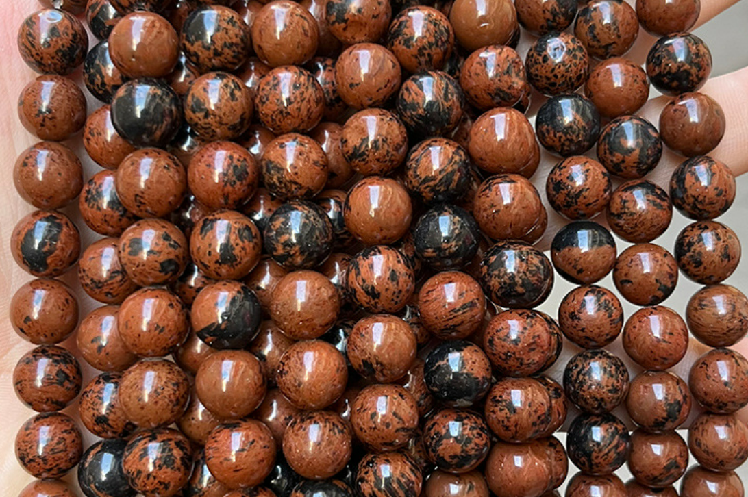 Brown Mahogany Obsidian Stone Beads 4mm 6mm 8mm 10mm 12mm 15''