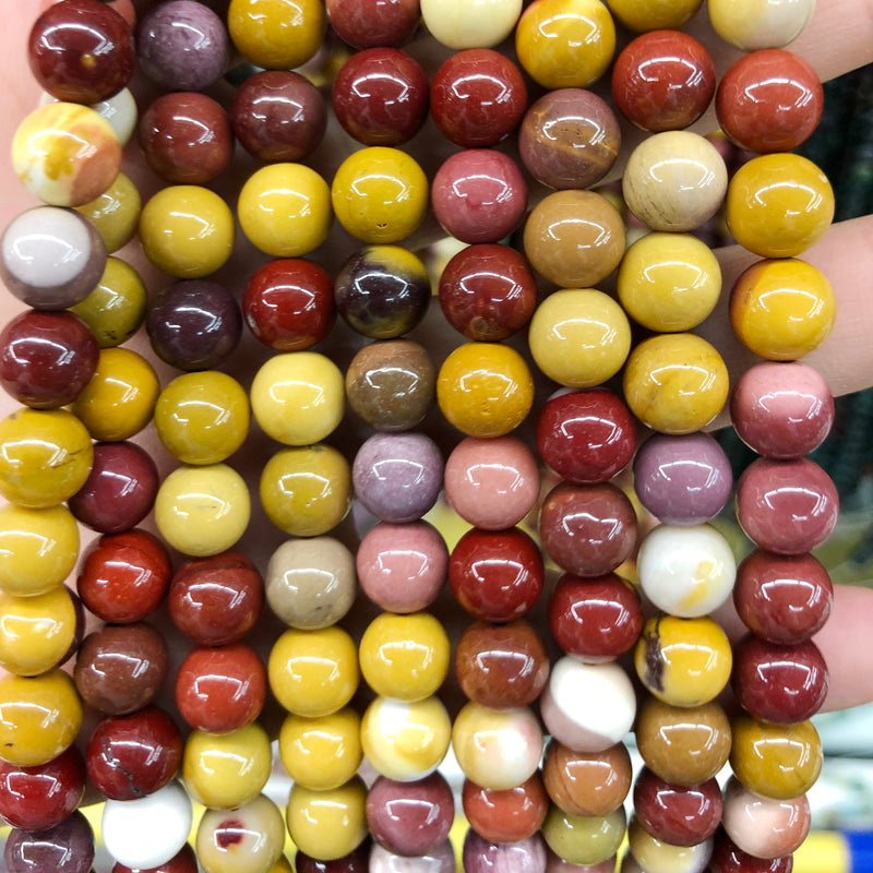 Perles de jaspe Mookaite 4 mm 6 mm 8 mm 10 mm 12 mm 15''