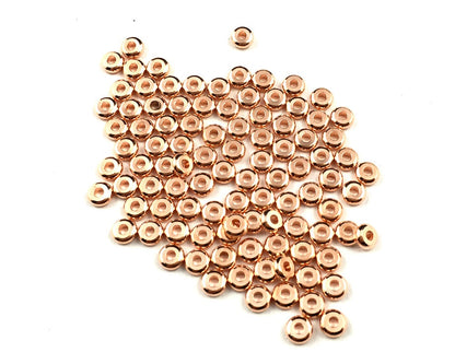 Gold Silver Plated Copper Spacer Beads 3mm 4mm 5mm 6mm 8mm 100pcs