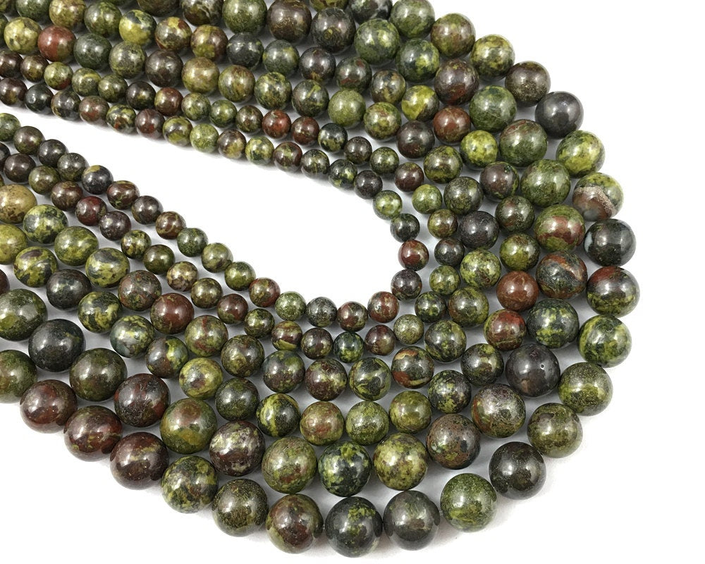 Dragon Bloodstone Beads 4mm 6mm 8mm 10mm 12mm 15''