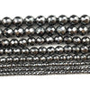 Hematite Faceted 2mm 3mm 4mm 6mm 8mm 10mm 15''