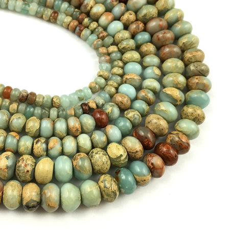 Perles rondelles en jaspe Impression 2x4mm 4x6mm 5x8mm 15''