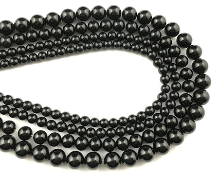 Sorte Onyx Perler Naturlige Ædelsten Perler 4mm 6mm 8mm 10mm 12mm 14mm