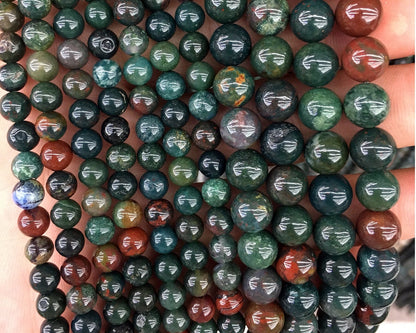 Bloodstone Beads 4mm 6mm 8mm 10mm 12mm 15''