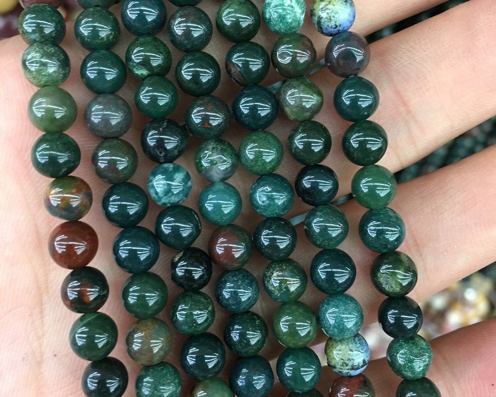 Bloodstone Beads 4mm 6mm 8mm 10mm 12mm 15''