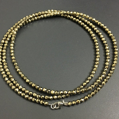 Women Necklace, Men Necklace, Gold Hematite Necklace Jewelry, Chain  Necklace Silver 925 Clasp 3mm 4mm