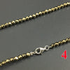 Women Necklace, Men Necklace, Gold Hematite Necklace Jewelry, Chain  Necklace Silver 925 Clasp 3mm 4mm