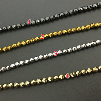 Women Necklace, Men Necklace, Gold Hematite Necklace Jewelry, Chain  Necklace Silver 925 Clasp 3mm 4mm