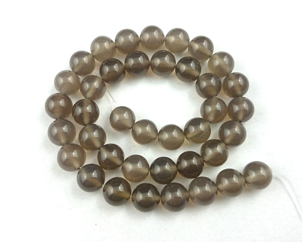 Gray Agate Beads 4mm 6mm 8mm 10mm 12mm 15''