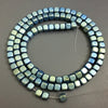 Perles cubiques mates en hématite de 4 mm, 15 pouces