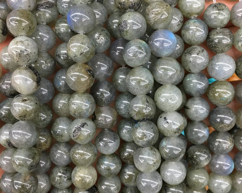 Green Labradorite Beads 6mm 8mm 10mm 12mm 15''