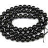 A Black Tourmaline Beads 4mm 6mm 8mm 10mm 12mm 15''