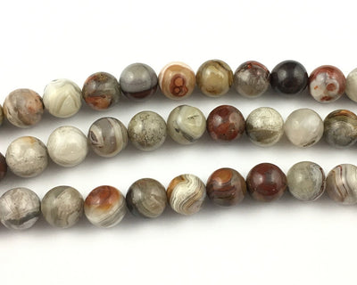 Mexican Crazy Agate Beads 4mm 6mm 8mm 10mm 15''