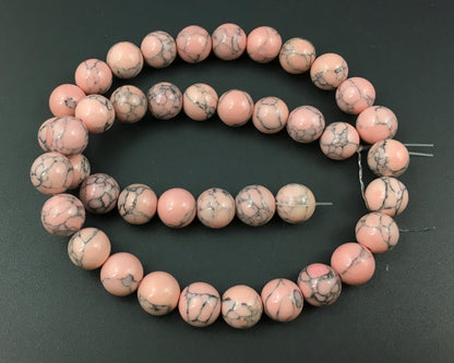 Peach Red Howlite Turquoise  4mm 6mm 8mm 10mm 12mm 15''