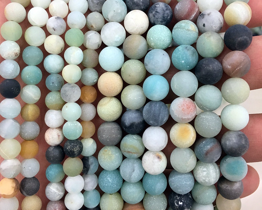 Rainbow Amazonite Matte Beaads 4mm 6mm 8mm 10mm 12mm 15''