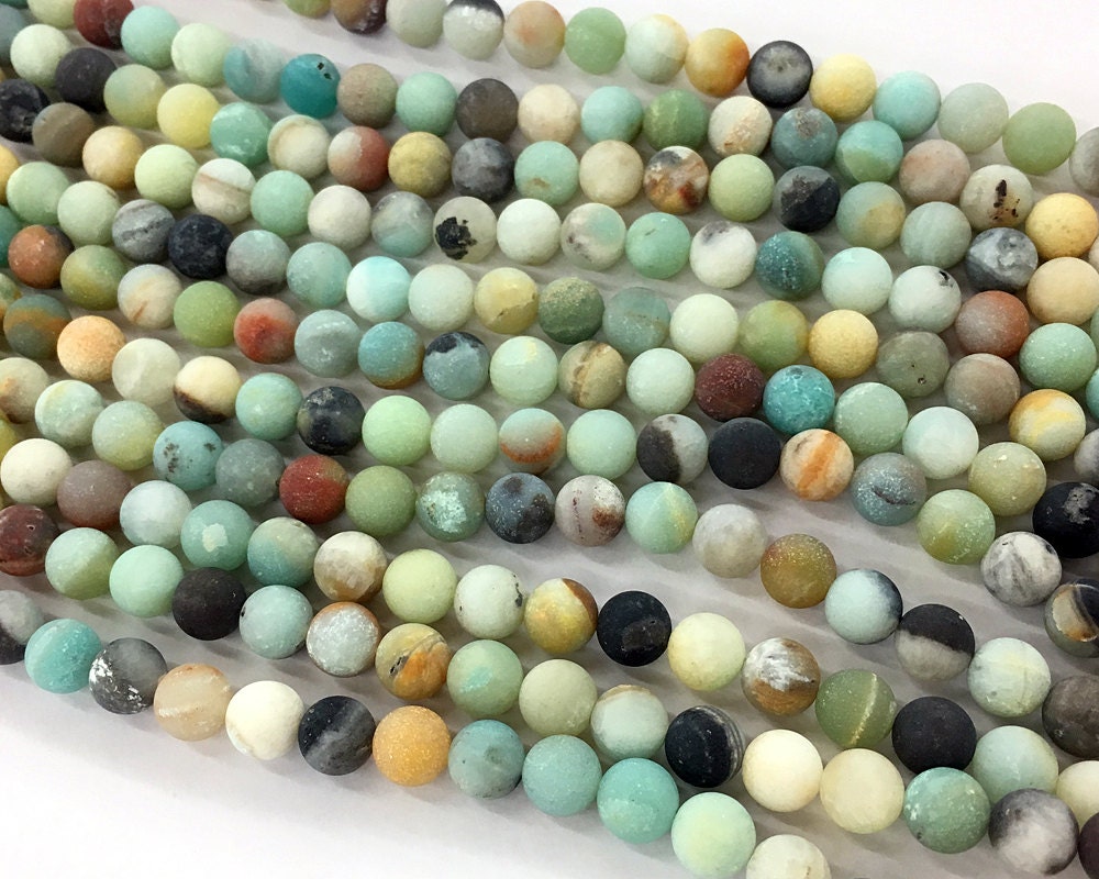 Rainbow Amazonite Matte Beaads 4mm 6mm 8mm 10mm 12mm 15''