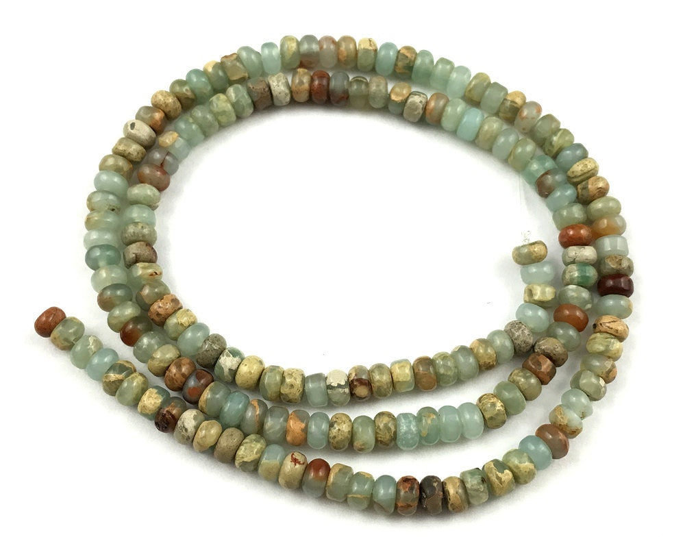 Impression Jasper Rondelle Beads 2x4mm 4x6mm 5x8mm 15''
