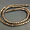 Perles cubiques mates en hématite de 4 mm, 15 pouces
