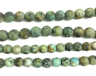 African Turquoise Matte Beads Frosted Stone  4mm 6mm 8mm 10mm 12mm 15''