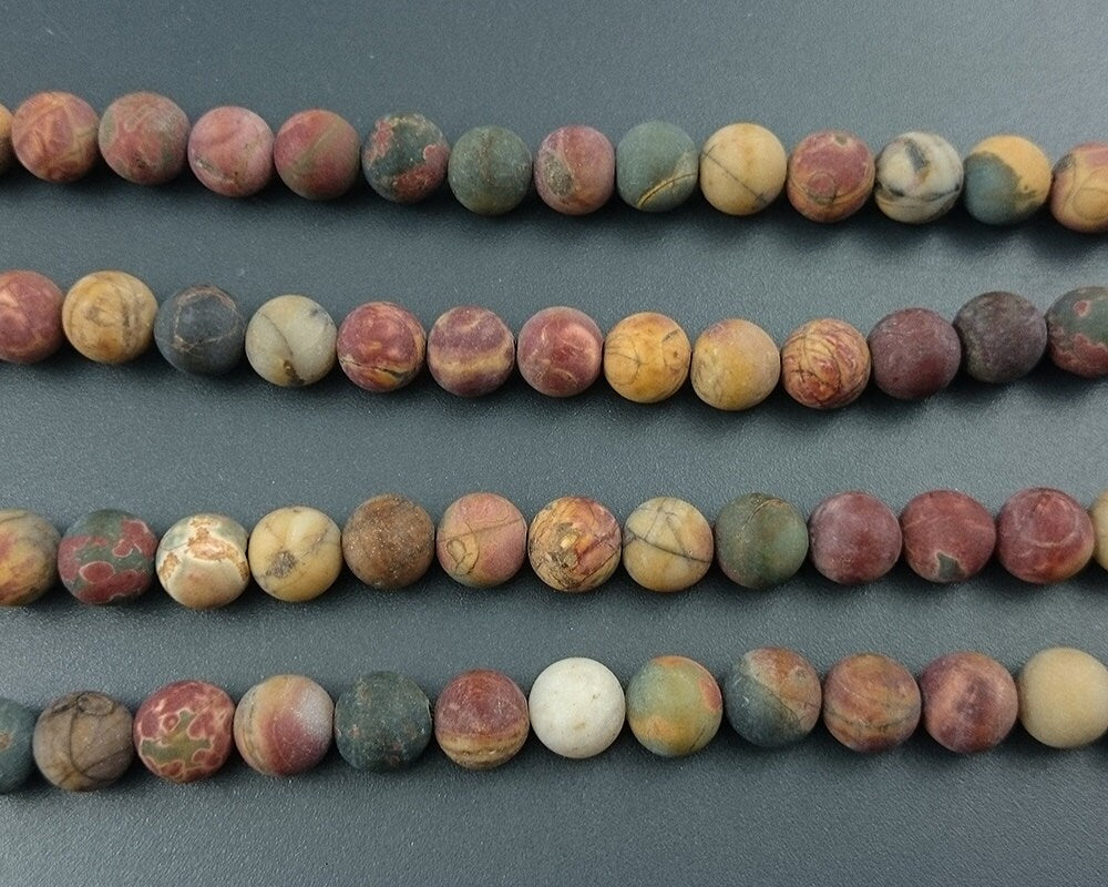 Picasso Jasper Matte Beads 4mm 6mm 8mm 10mm 12mm 15''