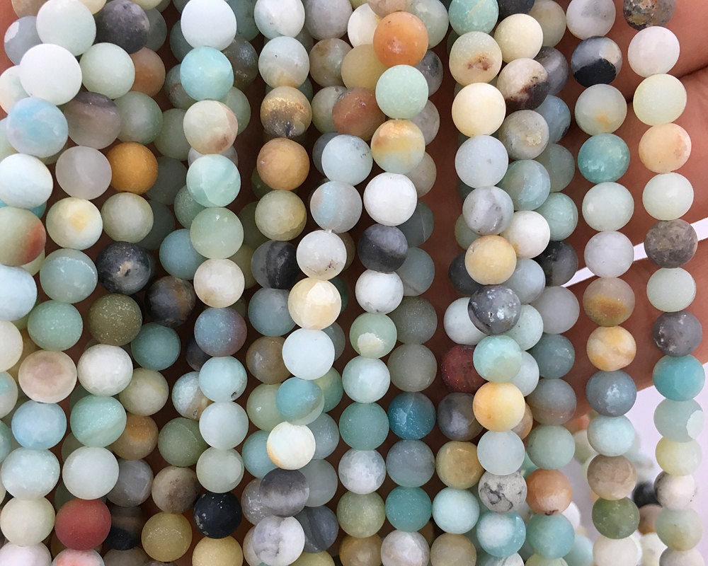 Rainbow Amazonite Matte Beaads 4mm 6mm 8mm 10mm 12mm 15''