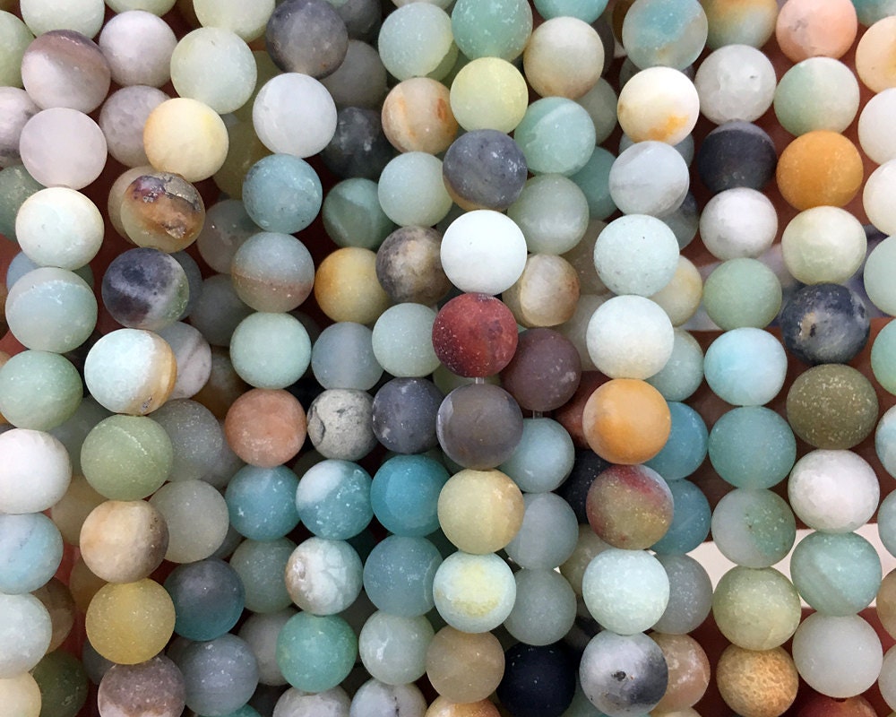 Rainbow Amazonite Matte Beaads 4mm 6mm 8mm 10mm 12mm 15''