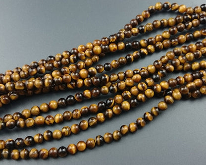 A Yellow Tiger Eye Beads Natural Gemstone Beads 4mm 6mm 8mm 10mm 12mm 14mm 16mm 18mm 20mm 15''