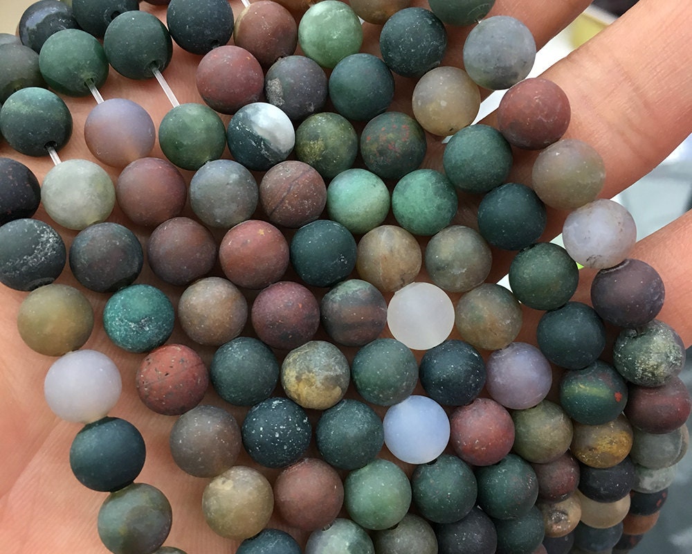 Fancy Agate Matte Beads 6mm 8mm 10mm 12mm 15''