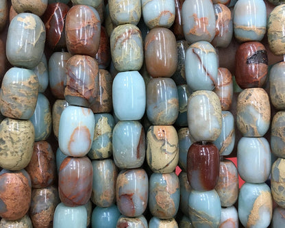 Impression Jasper Barrel Beads 12mm 14mm 16mm 18mm 20mm 15''