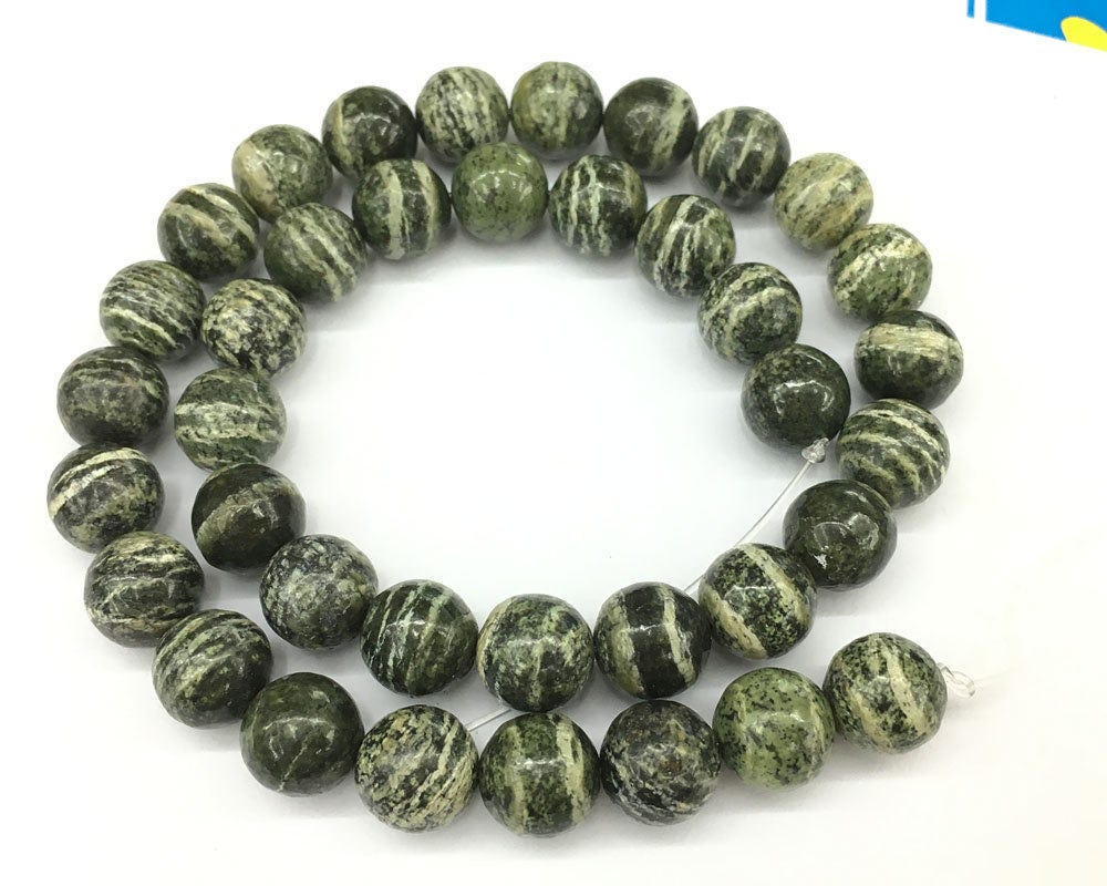 Green Zebra Jasper Beads 6mm 8mm 10mm 12mm 15''