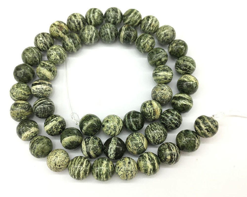 Green Zebra Jasper Beads 6mm 8mm 10mm 12mm 15''